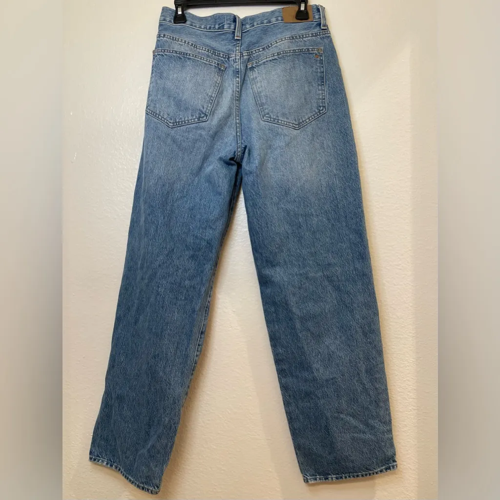 Madewell The Dadjean in Brockport Wash Ripped Edition Straight Leg Jeans Size 27 - Image 7