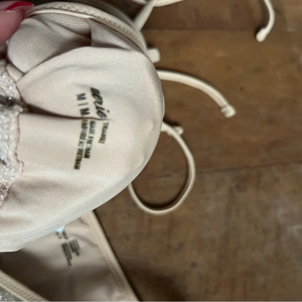 Aerie Glittering Beige Bikini Set - Image 3