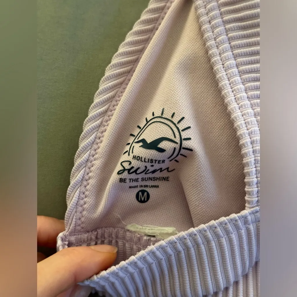 Hollister  Lilac Purple Ribbed Bikini Swimsuit - Image 3