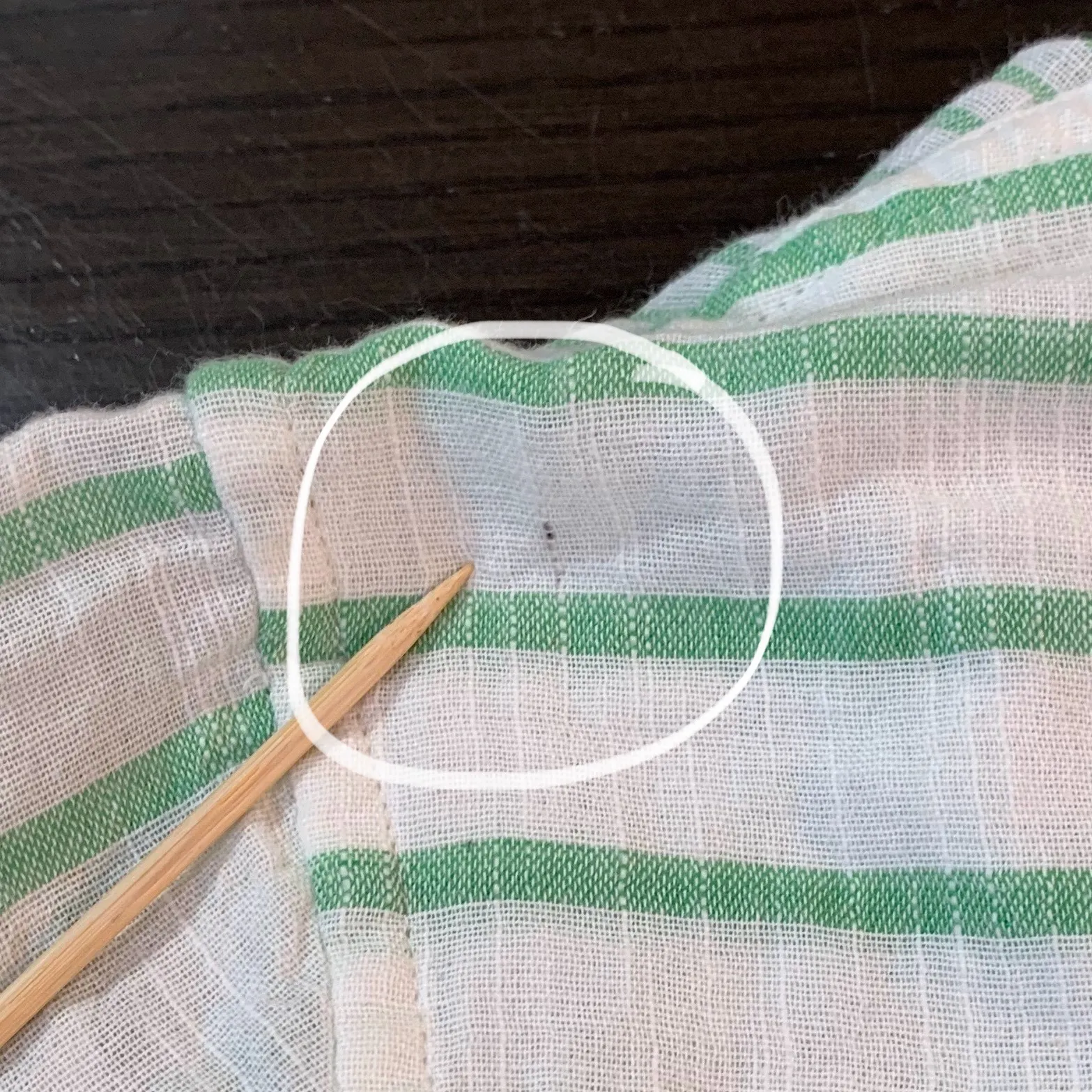 April Cornell Striped Button Down Tunic Top Boho Gauze Womens S Semi Sheer READ‎ Green - Image 12