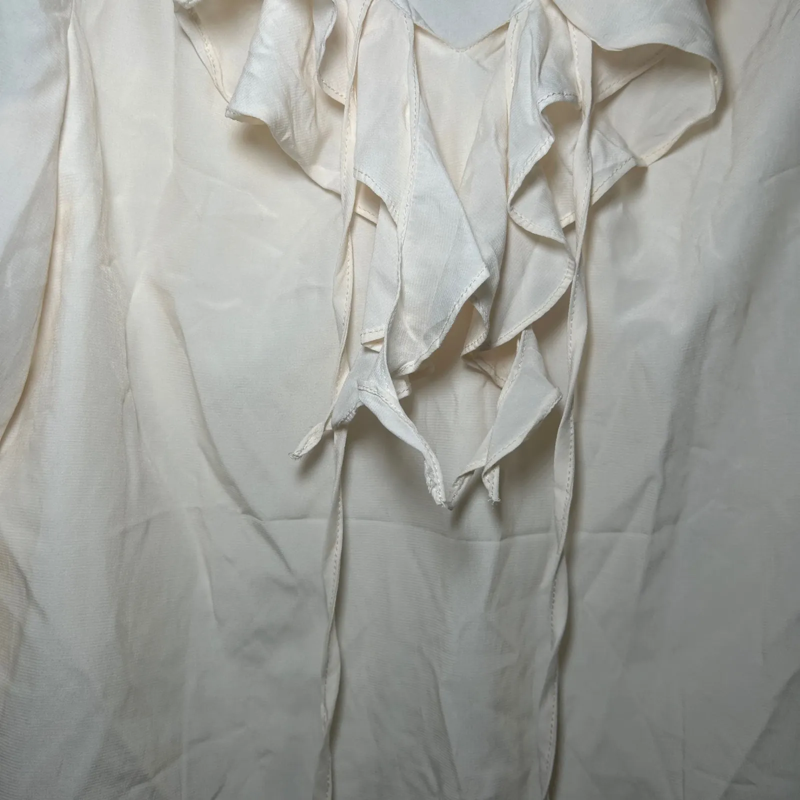 scarlet darkness beige ruffle long sleeve blouse women's large regency ren faire - Image 2