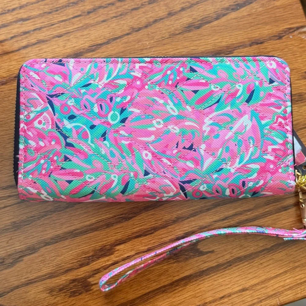 Simply Southern Wallet Phone Credit Cards Pink Rainforest New - Image 2