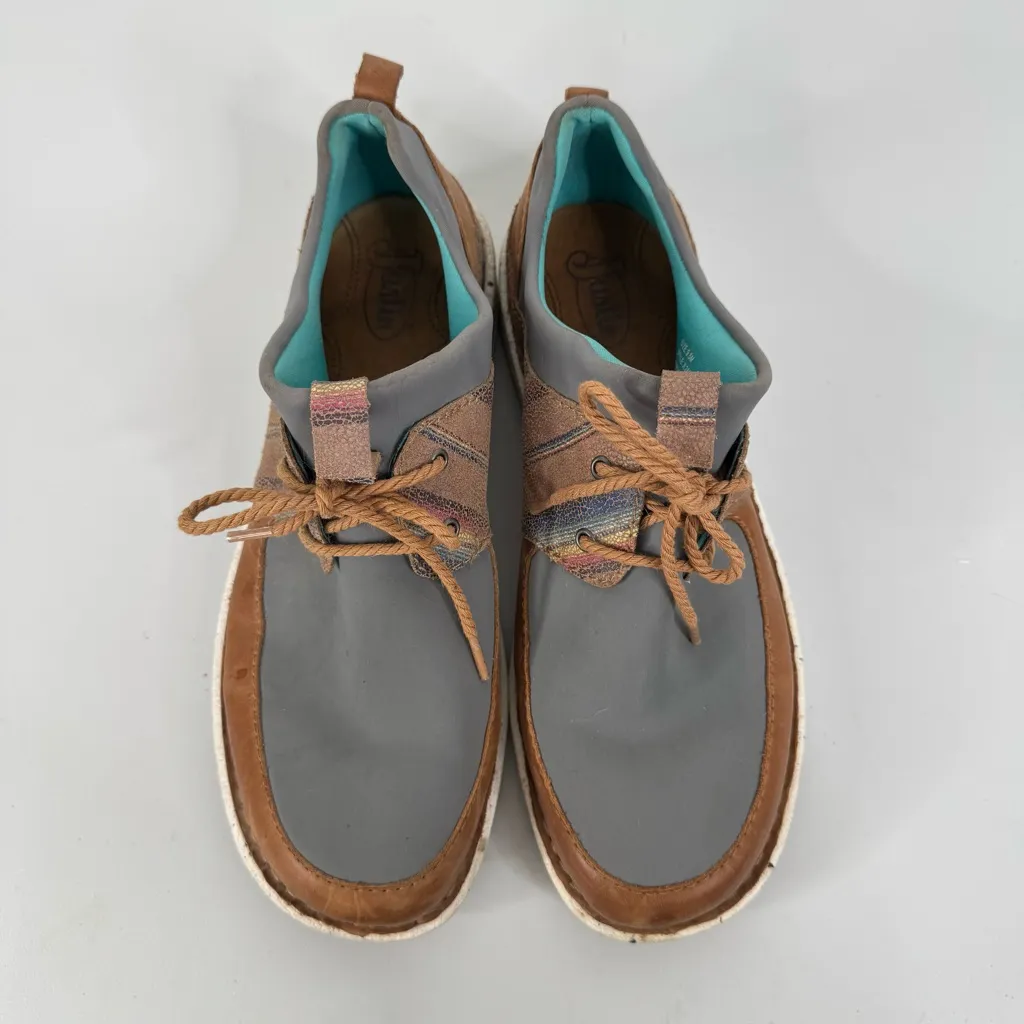 Justin‎ Womens Vista Gray Casual Shoes Size 9.5 - Image 2