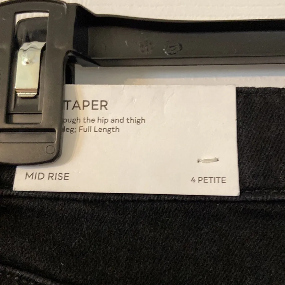 Ann Taylor The Taper Full Length Mid Rise black jeans size 4P brand new - Image 5