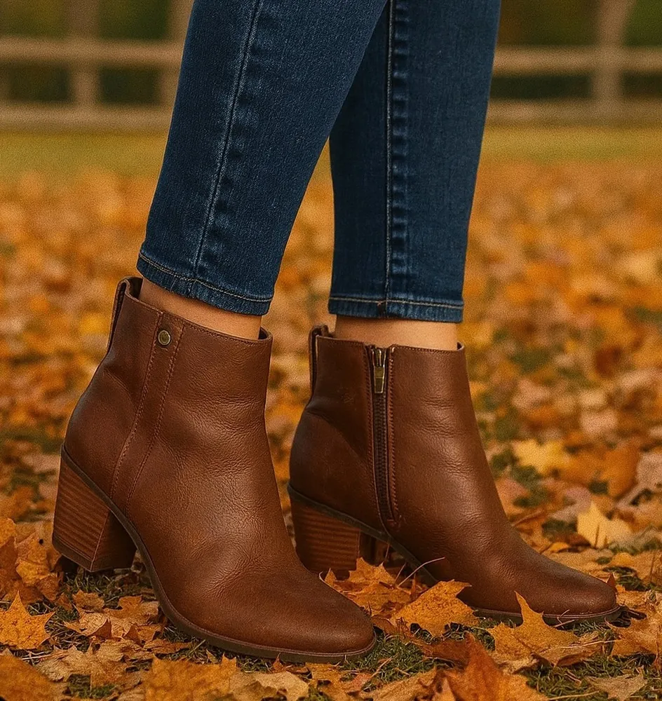 Marc Fisher Brown Leather Ankle Boots - Image 2