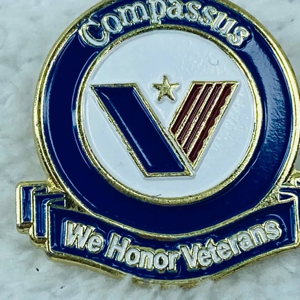 Compassus We Honor Veterans Tie Tack Lapel Pin Patriotic Red White Blue - Image 6