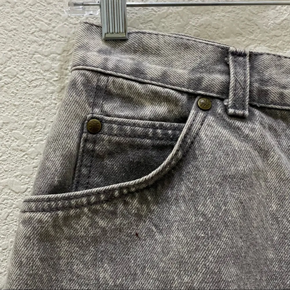 Rare Vintage Levi’s Black Acid Washed High Waist Denim Pencil Skirt Size 9 - Image 4