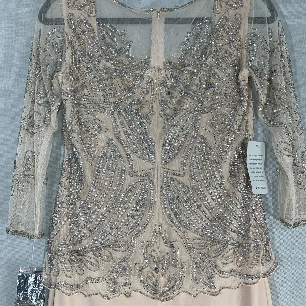 Pisarro Nights D1545 Embellished Mesh Gown Size 6P - Image 8