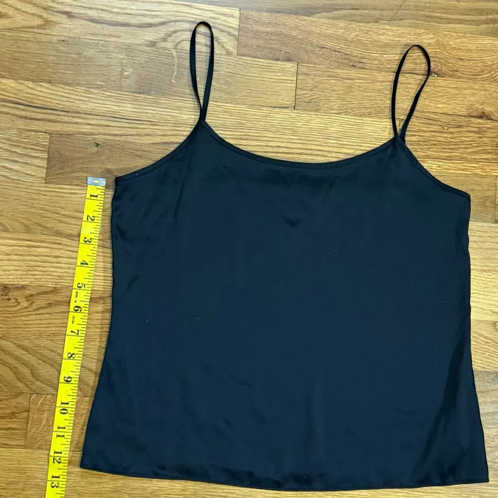 Theory Womens P Black Slip Spaghetti Strap Silky Basic Tank Top Shirt - Image 3
