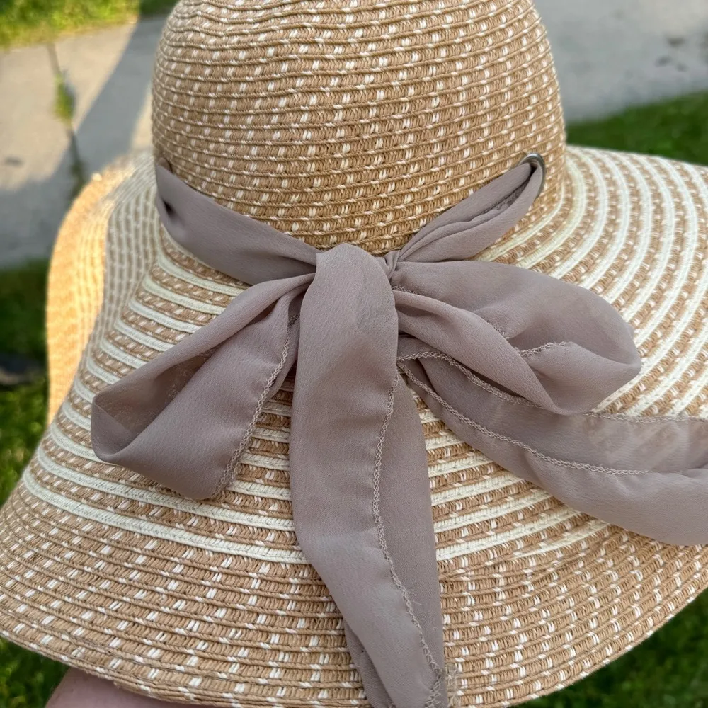 Nude Bow Sunhat Tan - Image 2