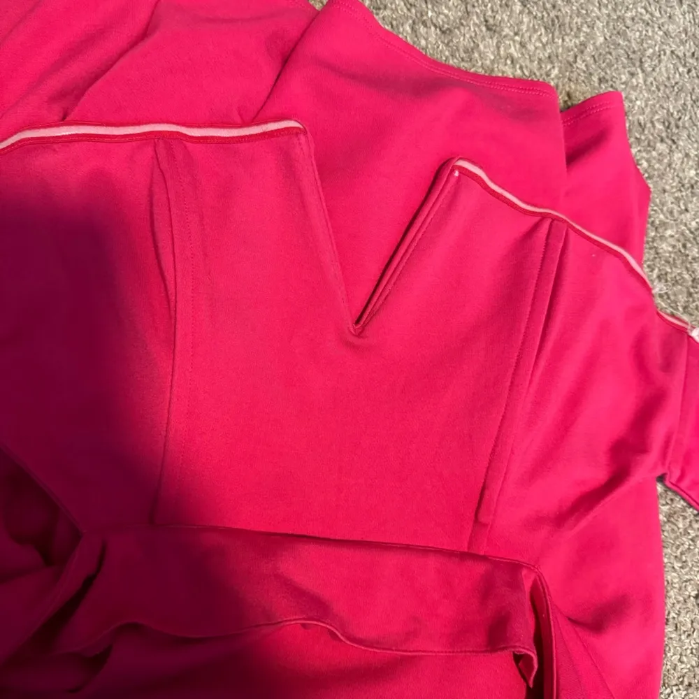 Revolve NBD X NAVEN Bright Barbie Pink Boned Bodice V Cut Mini Dress Sz Medium - Image 14