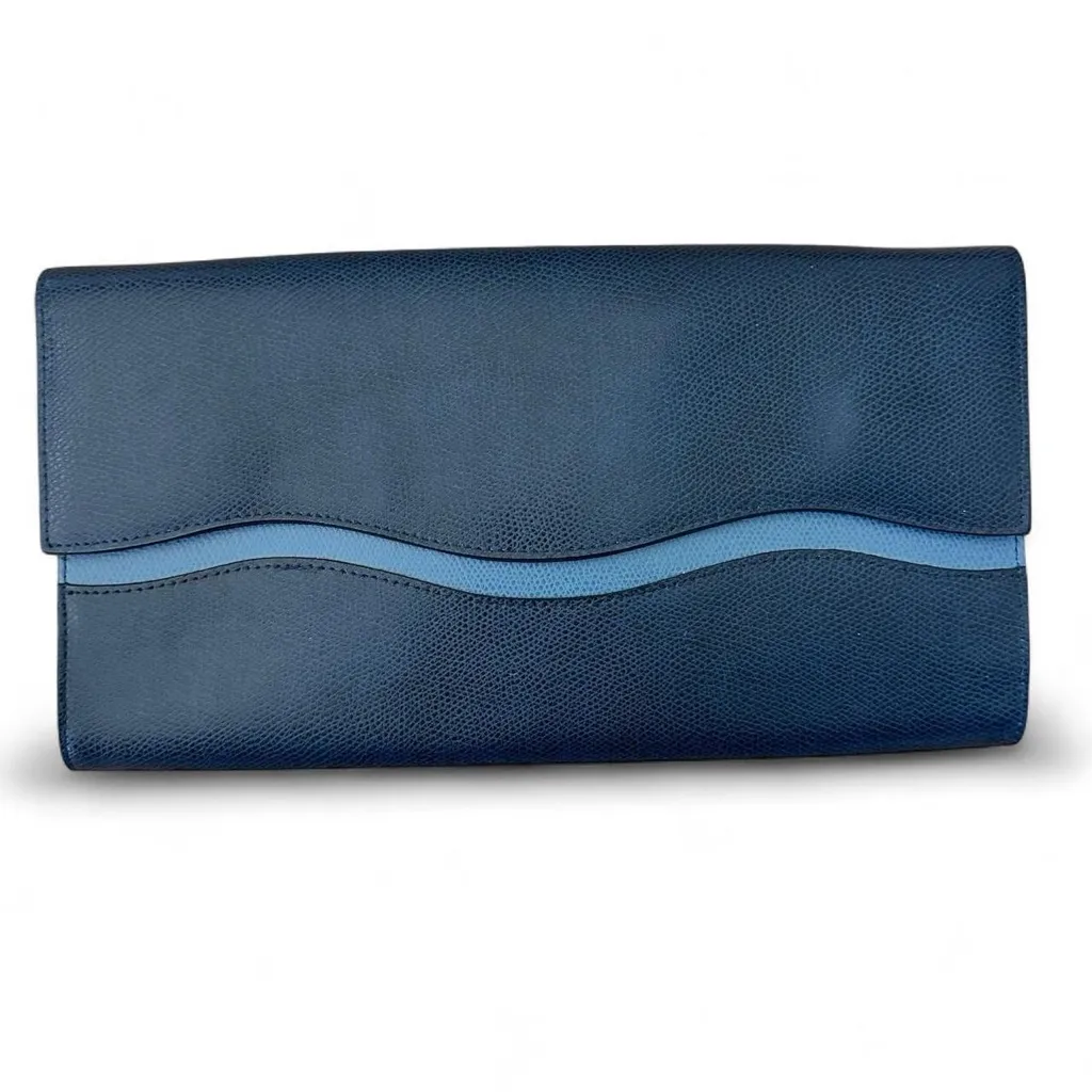 Halogen Leather Clutch Wallet with Chain – Navy – NWOT - Image 2