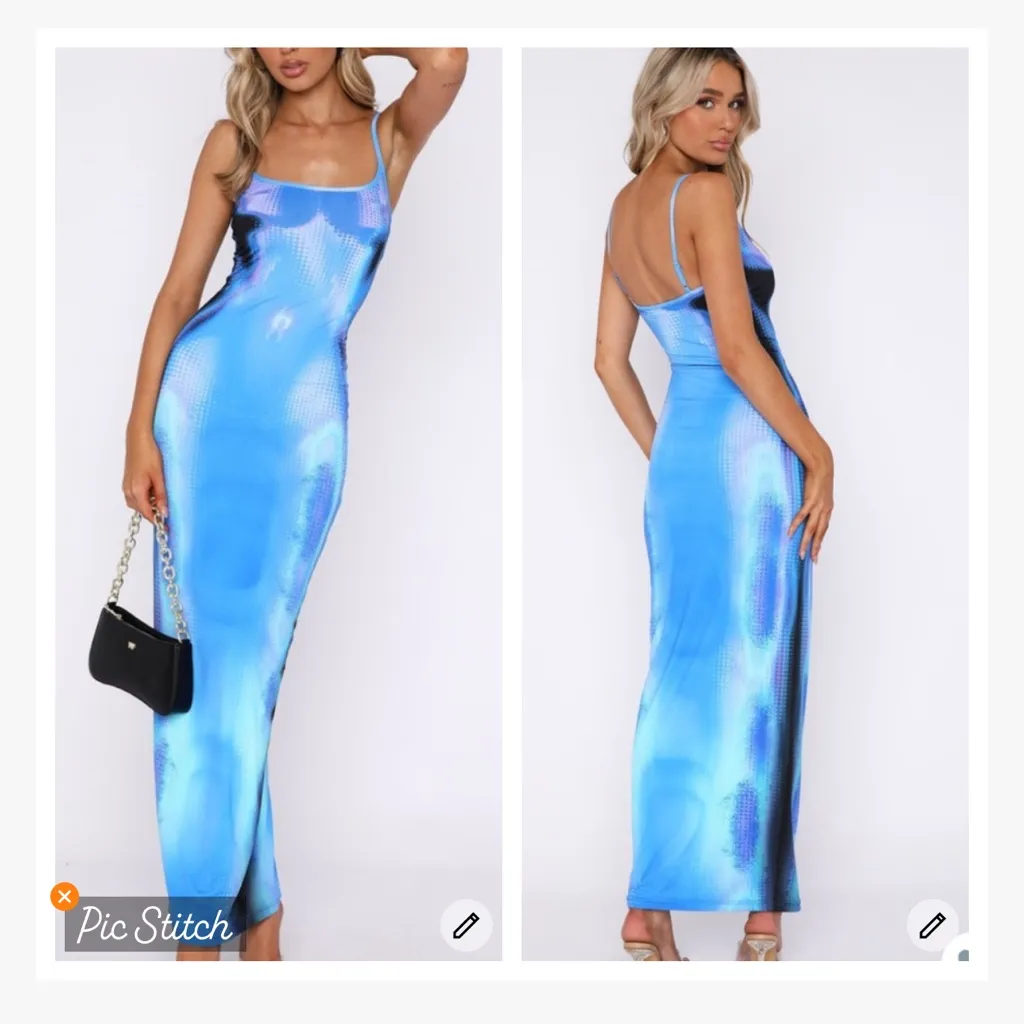 White Fox Feeling the Heat Maxi Dress Milky Way - Image 3