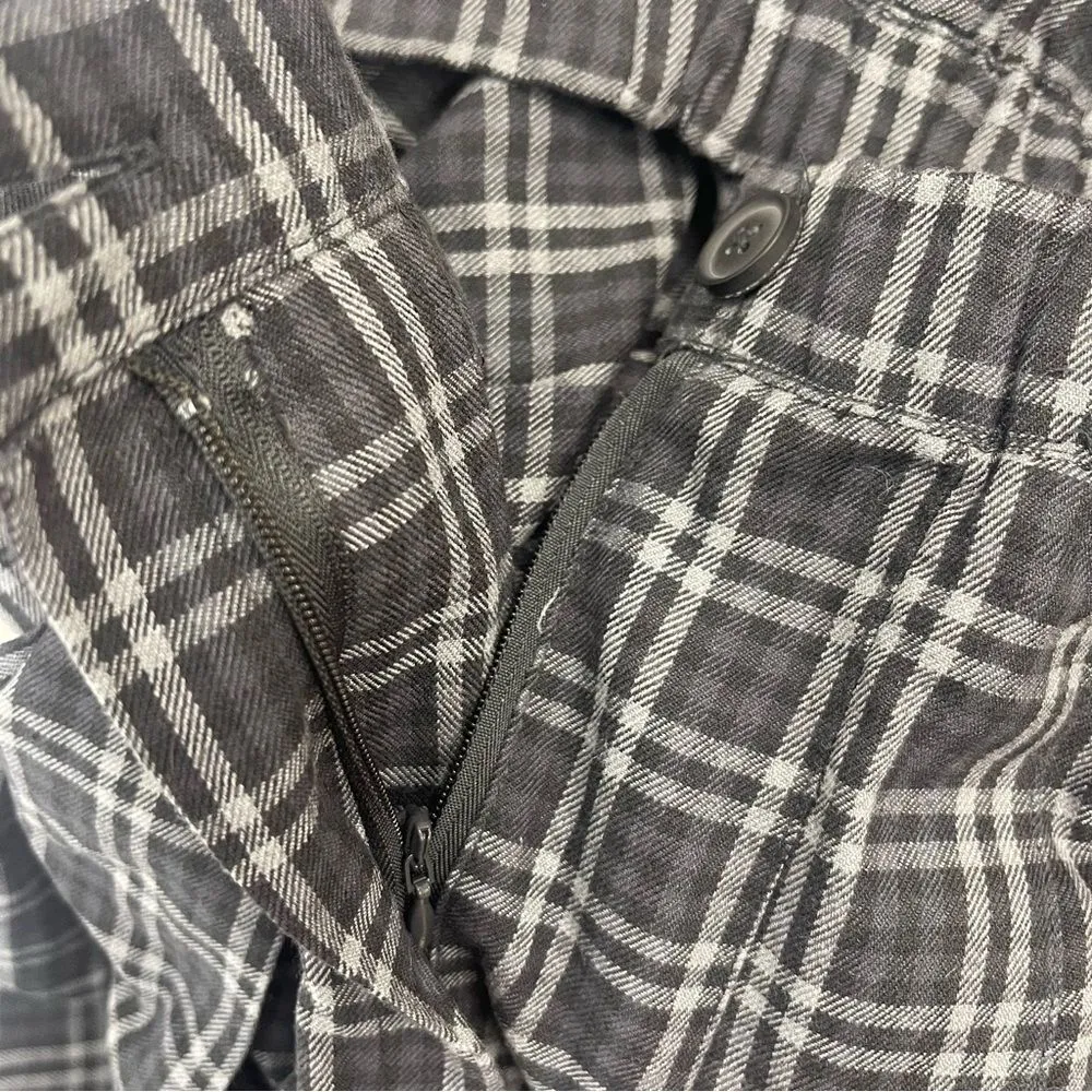 Aerie Size Large Plaid Black and Gray Women's Short Pleated Skirt School Girl - Image 8