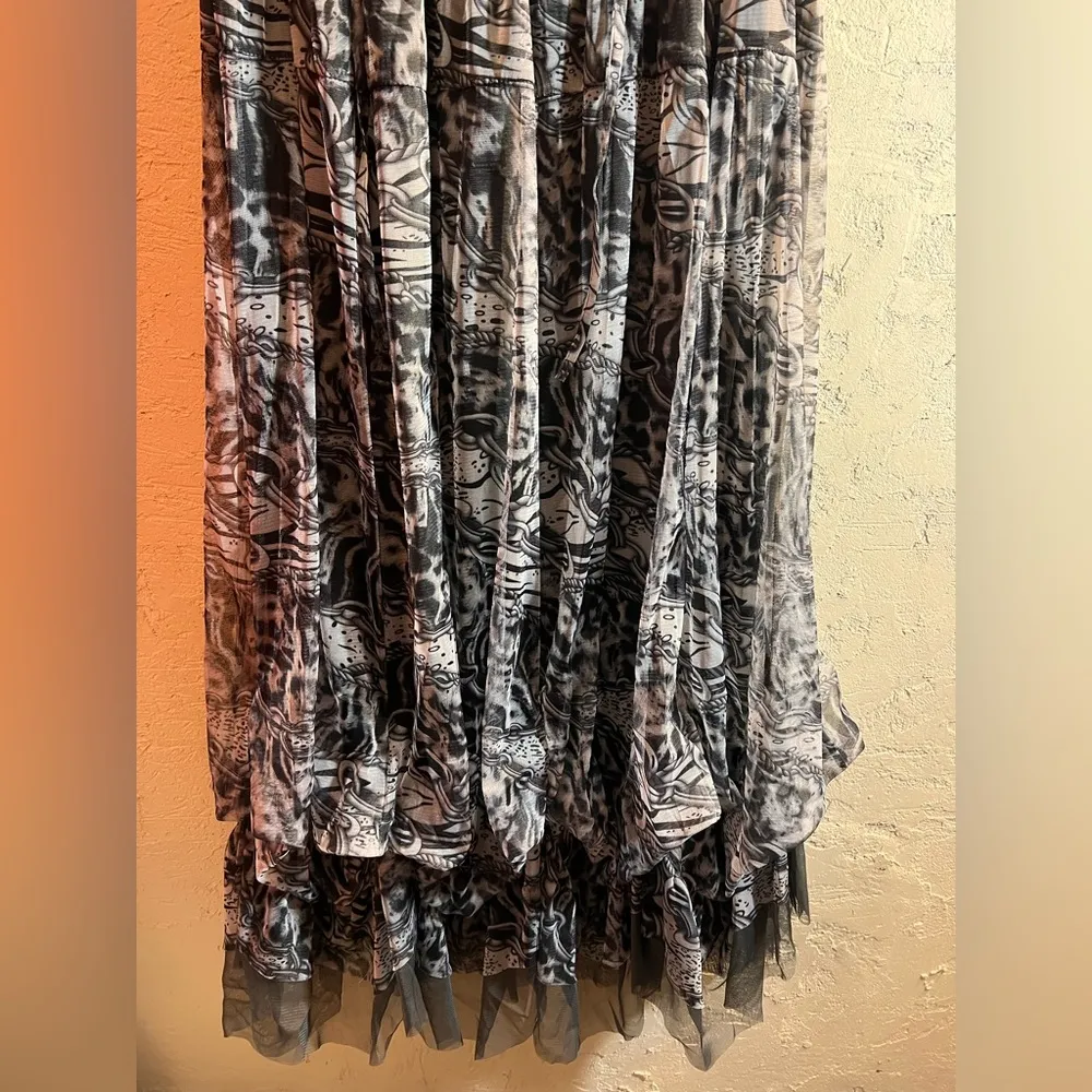 Lapis Black and Gray Asymmetrical Bubble Dress Size M - Image 7