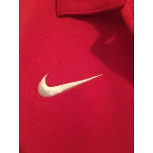 Nike Dri-Fit Adult Short Sleeve Polo Shirt Size Medium Red - Image 4