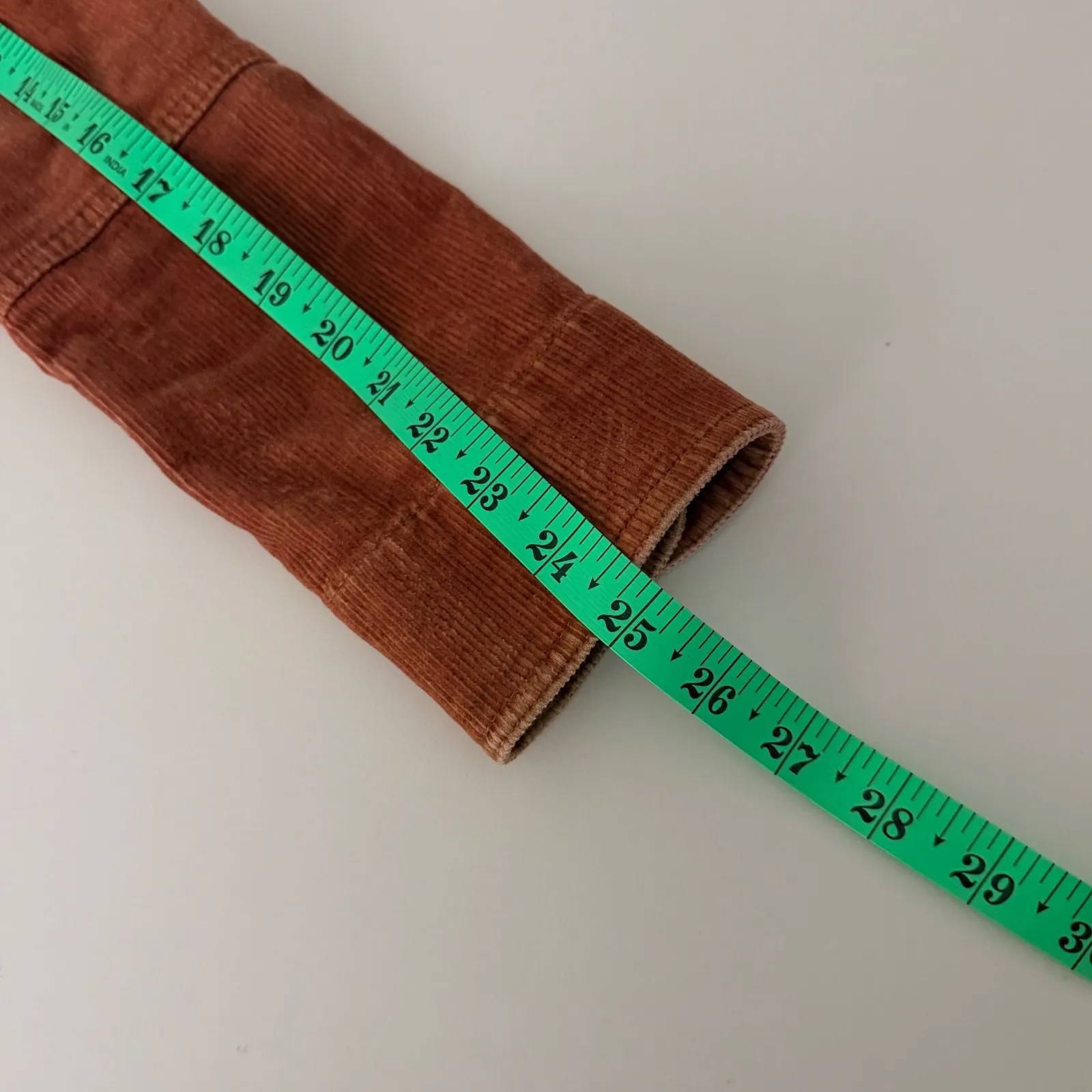 Tulle Anthropologie Corduroy Trucker Jacket Sz PS Utility Y2K Barn Chore Boho Orange - Image 7