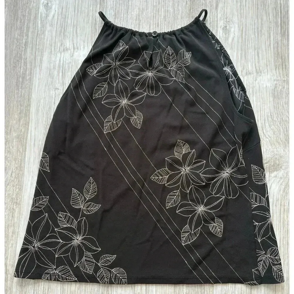 Ann Taylor LOFT | Women’s Embroidered Floral Sleeveless Tank Top | Large - Image 2