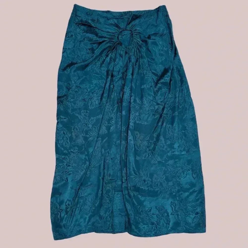 NWT BAND OF THE FREE Celene Deep Teal Layered Midi Skirt Sz Medium Boho Chic - Image 8