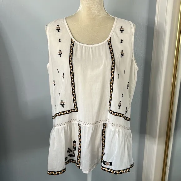 World market • embroidered peplum tank top Size undefined - Image 18