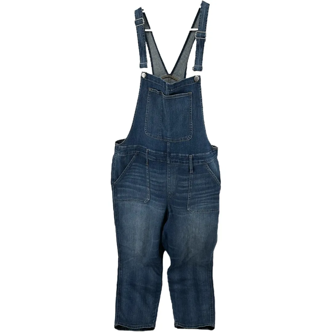 Madewell Skinny Overalls Jeans Denim One Piece Stretch Zip Jansing Wash Blue 2X - Image 2