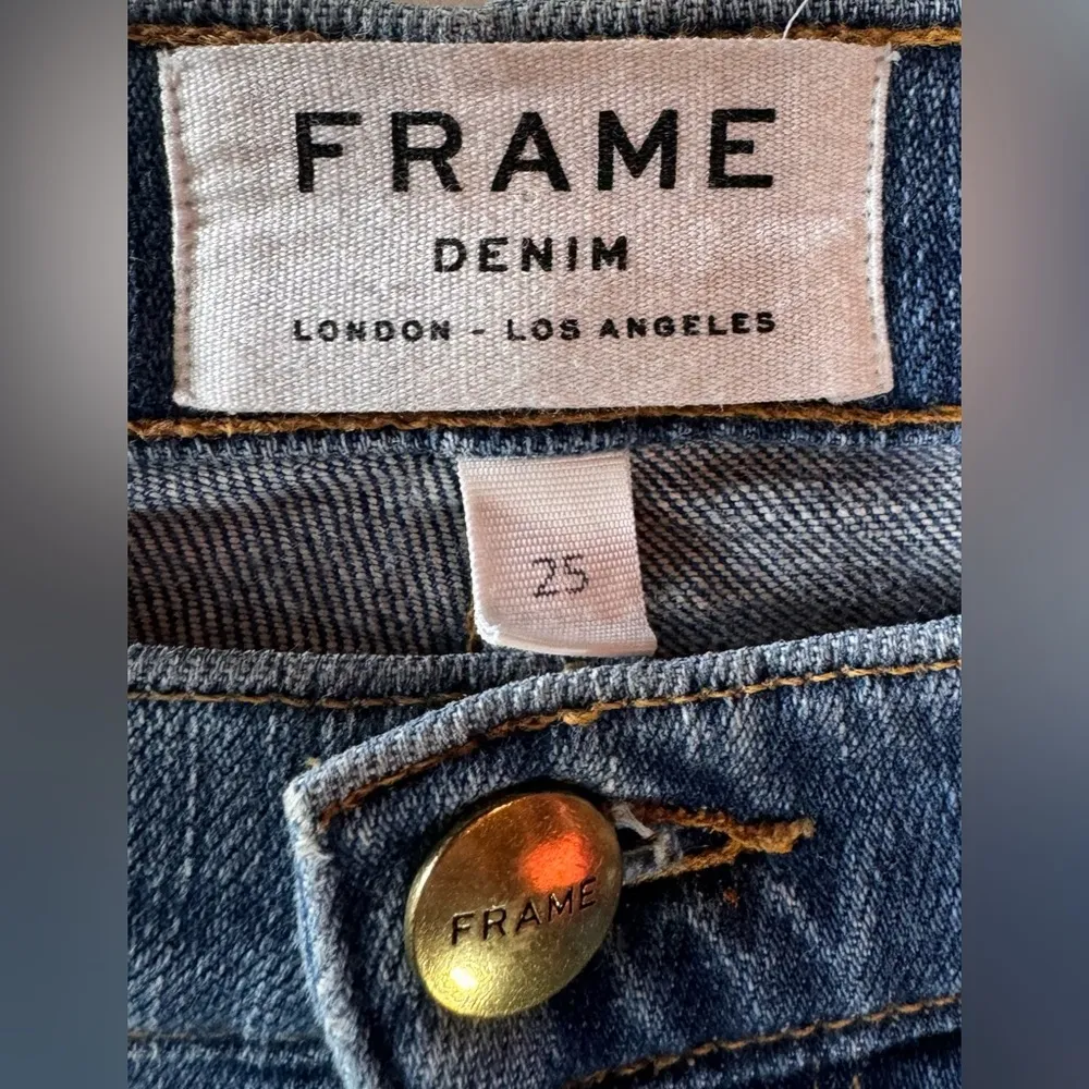 FRAME Le Nouveau Straight Split Front Jeans- Size 25 - Image 5