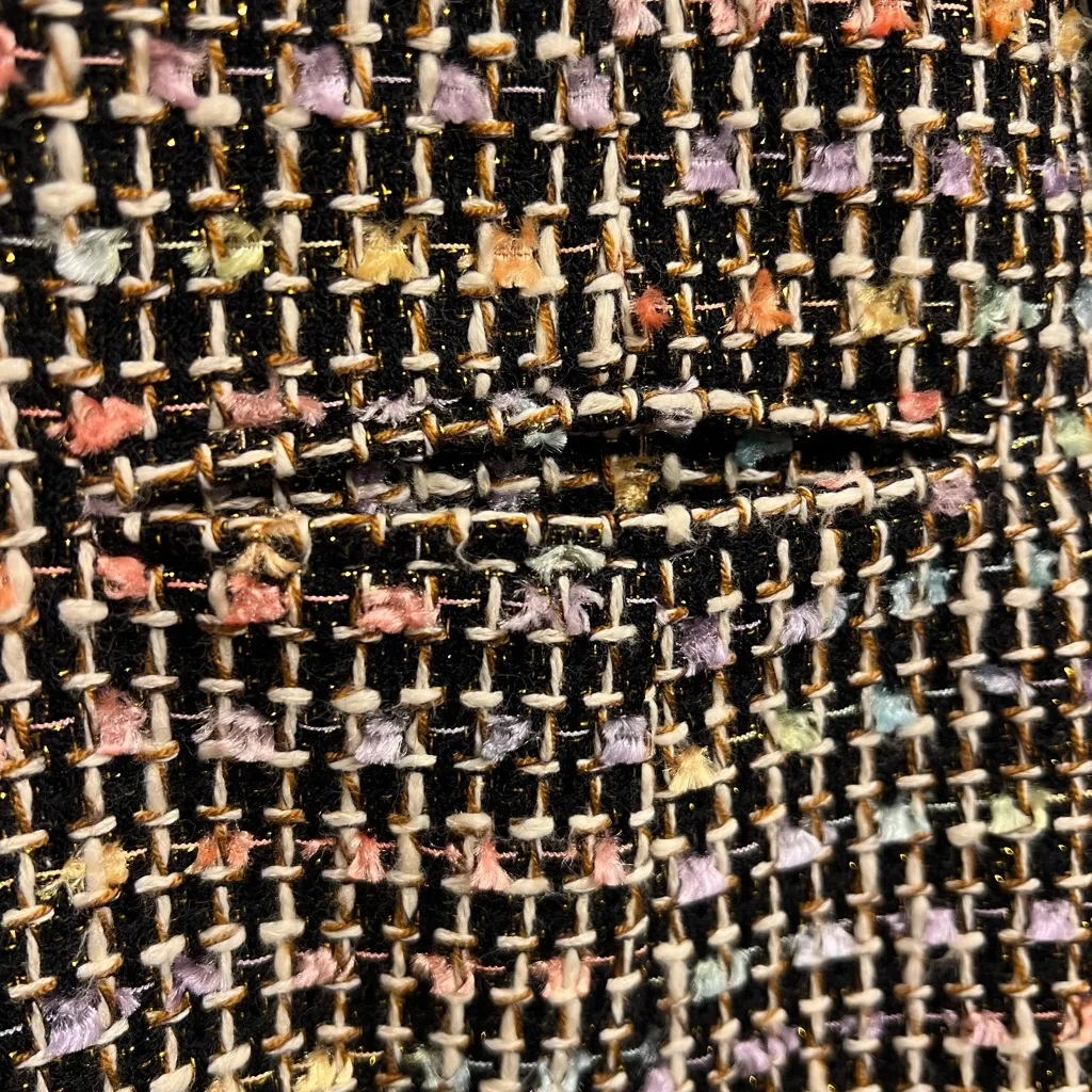 Multicolor Tweed Blazer Sag Harbor Zip Closure Sz 4P - Image 3