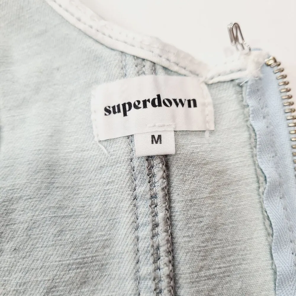 Superdown Margo Corset Top in Light Blue Wash Medium - Image 7