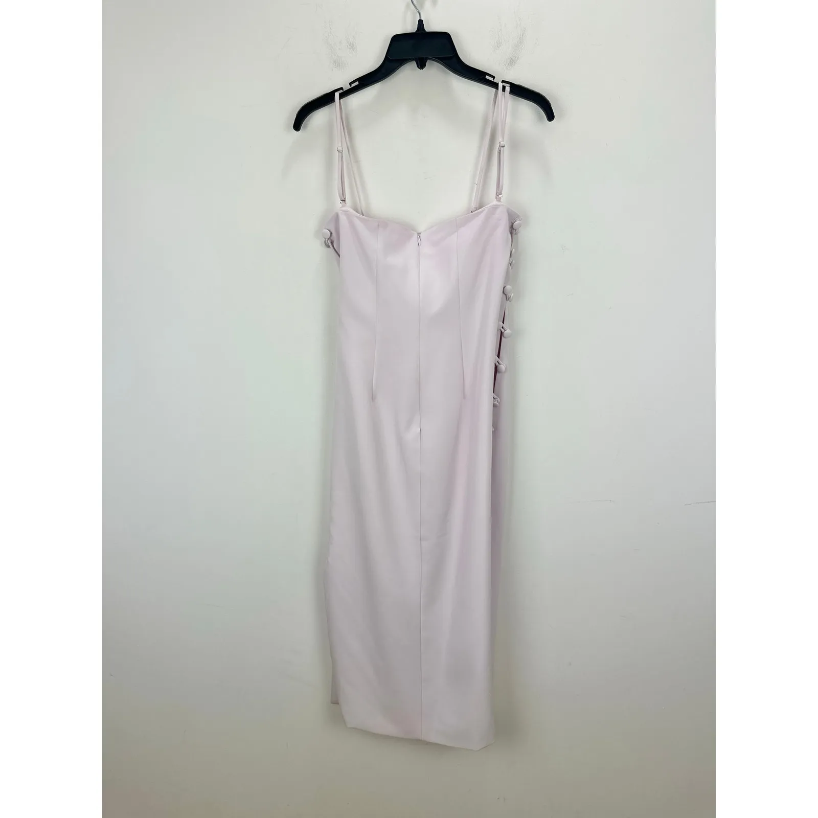 Gianni Bini Caelynn Bell Tori Dress Midi Crepe Side Cutout Light Ballet US 6 NWT - Image 10