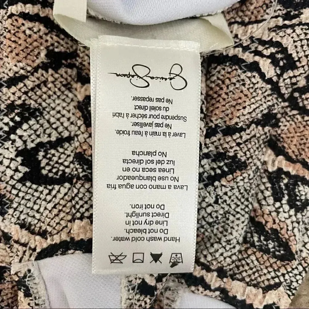 JESSICA SIMPSON, Snake Charmer Midster Bottom Large Neutral Bikini Bottoms - Image 8