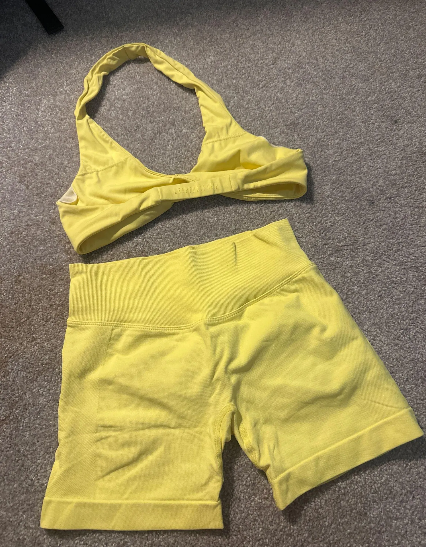 KEEP that pump Yellow Gym Shorts - Image 3