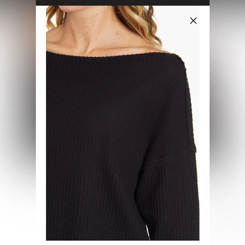 Treasure & Bond Black Off-Shoulder Sweater - Image 3