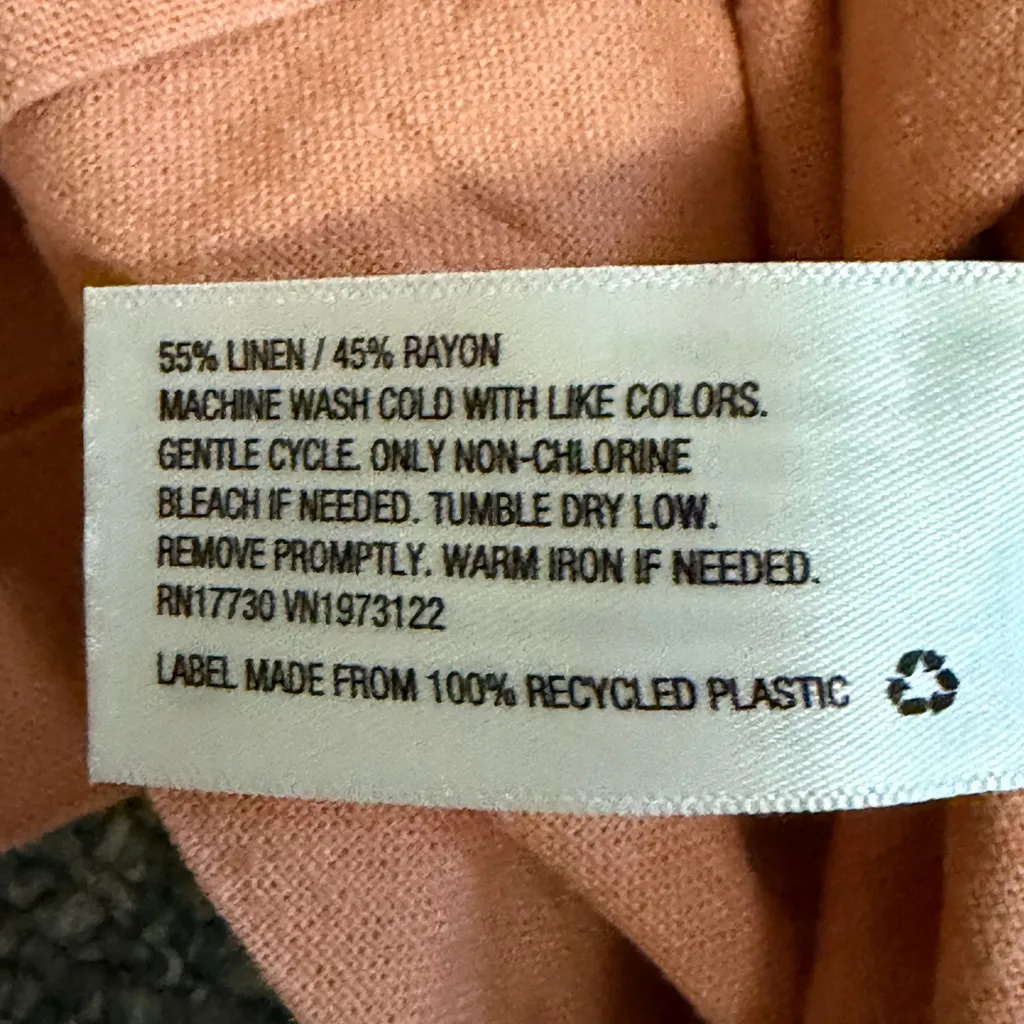 Universal Thread Orange Button-Up Romper Drawstring Waist Size Small - Image 5