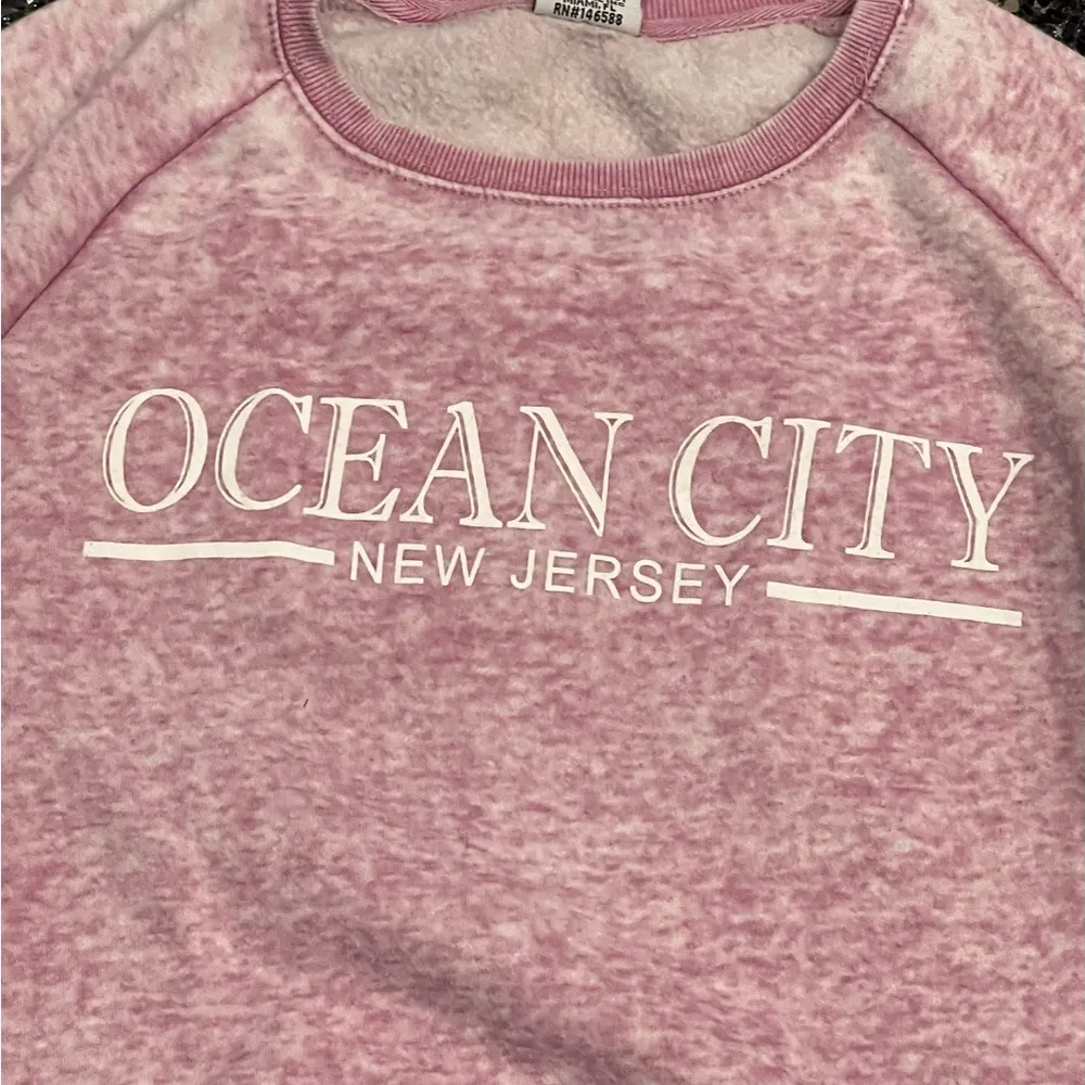 Women’s Soft Pink Medium Ocean City New Jersey Sweatshirt - Image 2