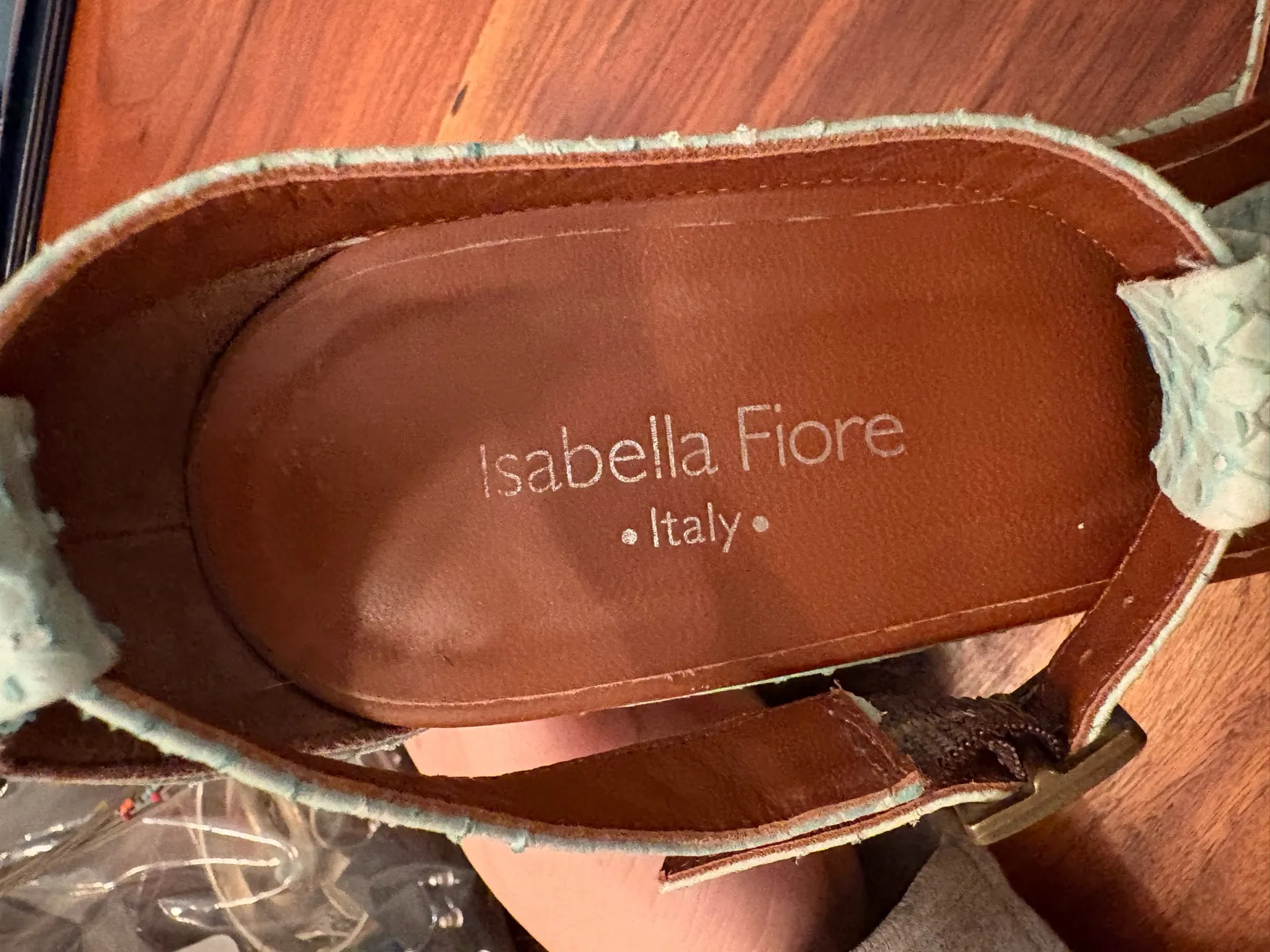 Isabella fiore teal wedge - Image 2