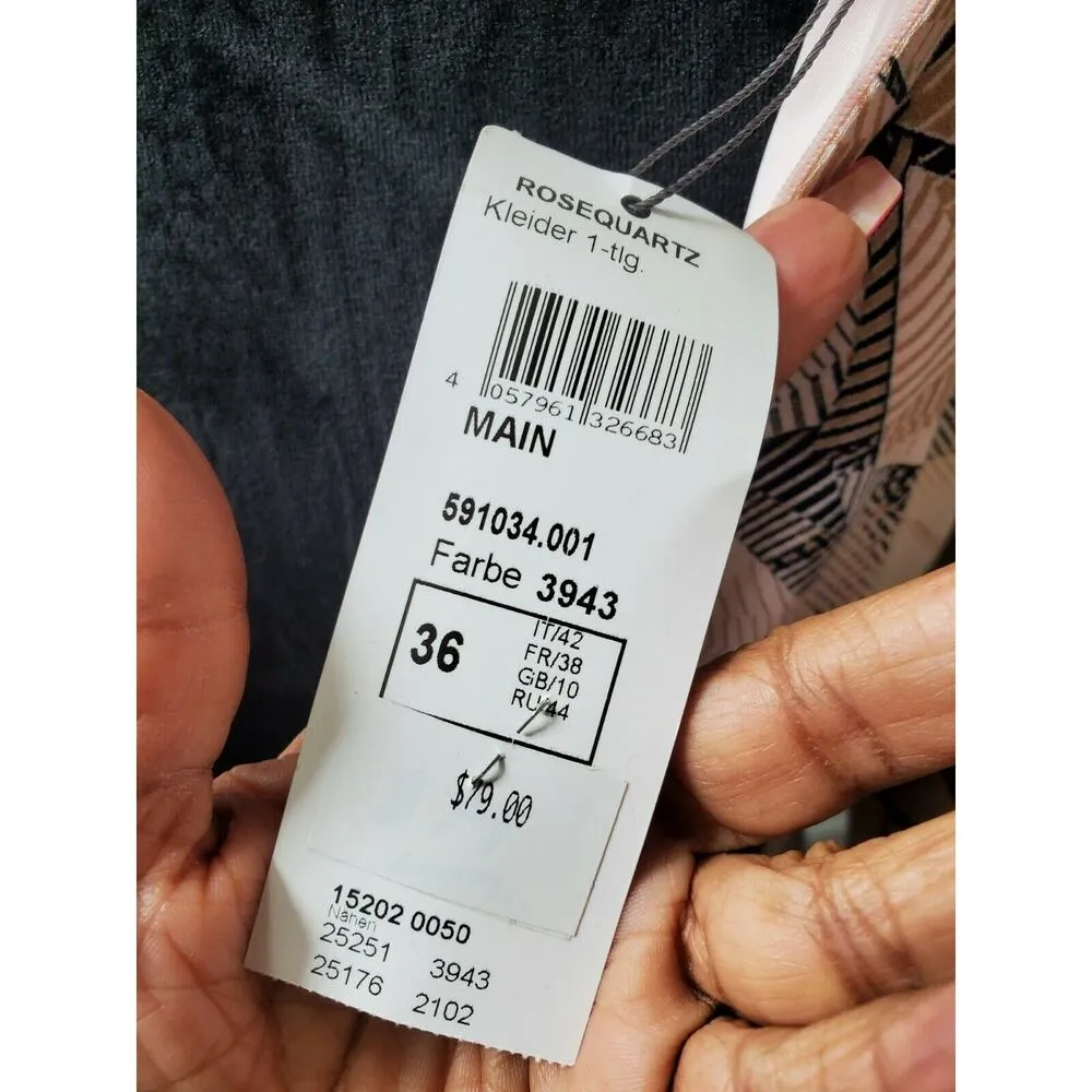 Bloomingdale's Basler Women Viscose Round Neck Long Sleeve Knee Length Dress 36 - Image 10