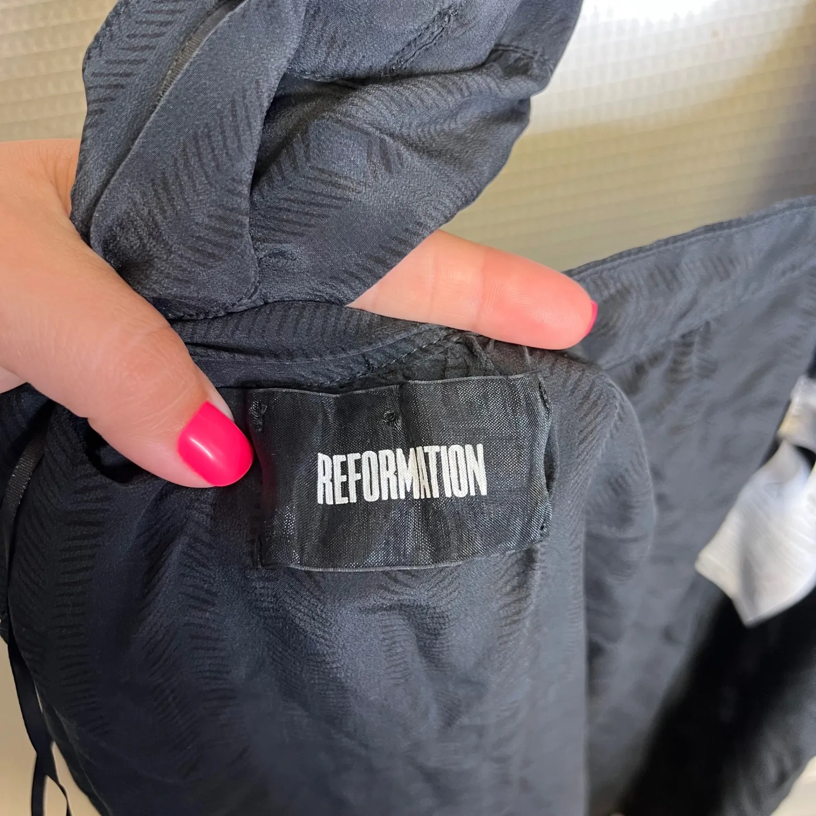 Reformation Large Black Maxi Dress Halter Neck Sleeveless Formal Party‎ Cocktail - Image 10