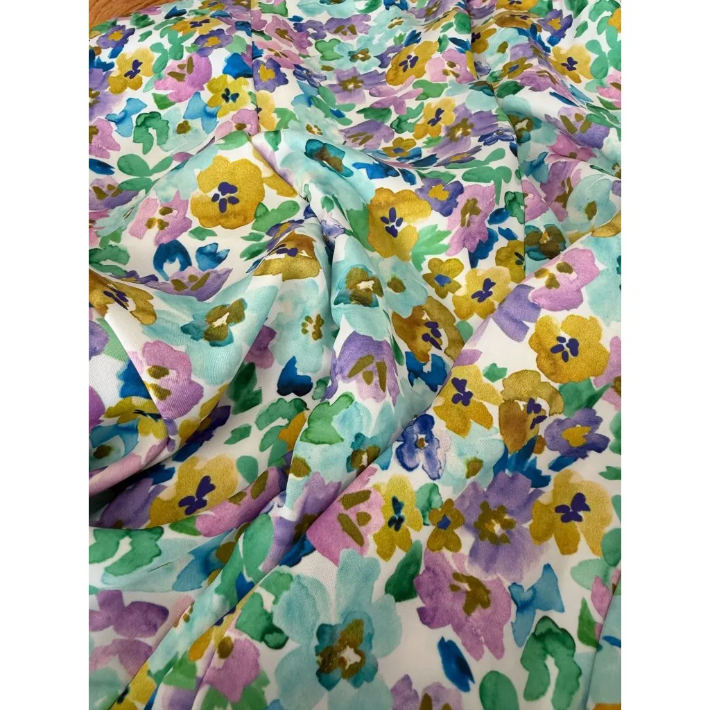 RESA Floral Midi Slit Hem Skirt Size X Small Blue - Image 2