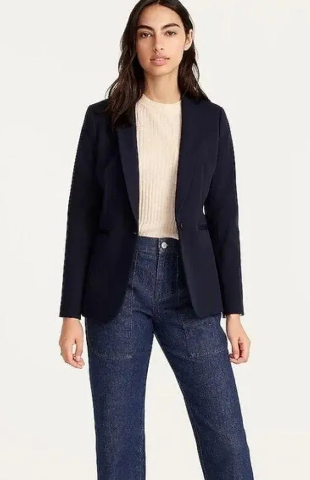 J Crew Navy Blue Parke Blazer Size 0 - Image 2