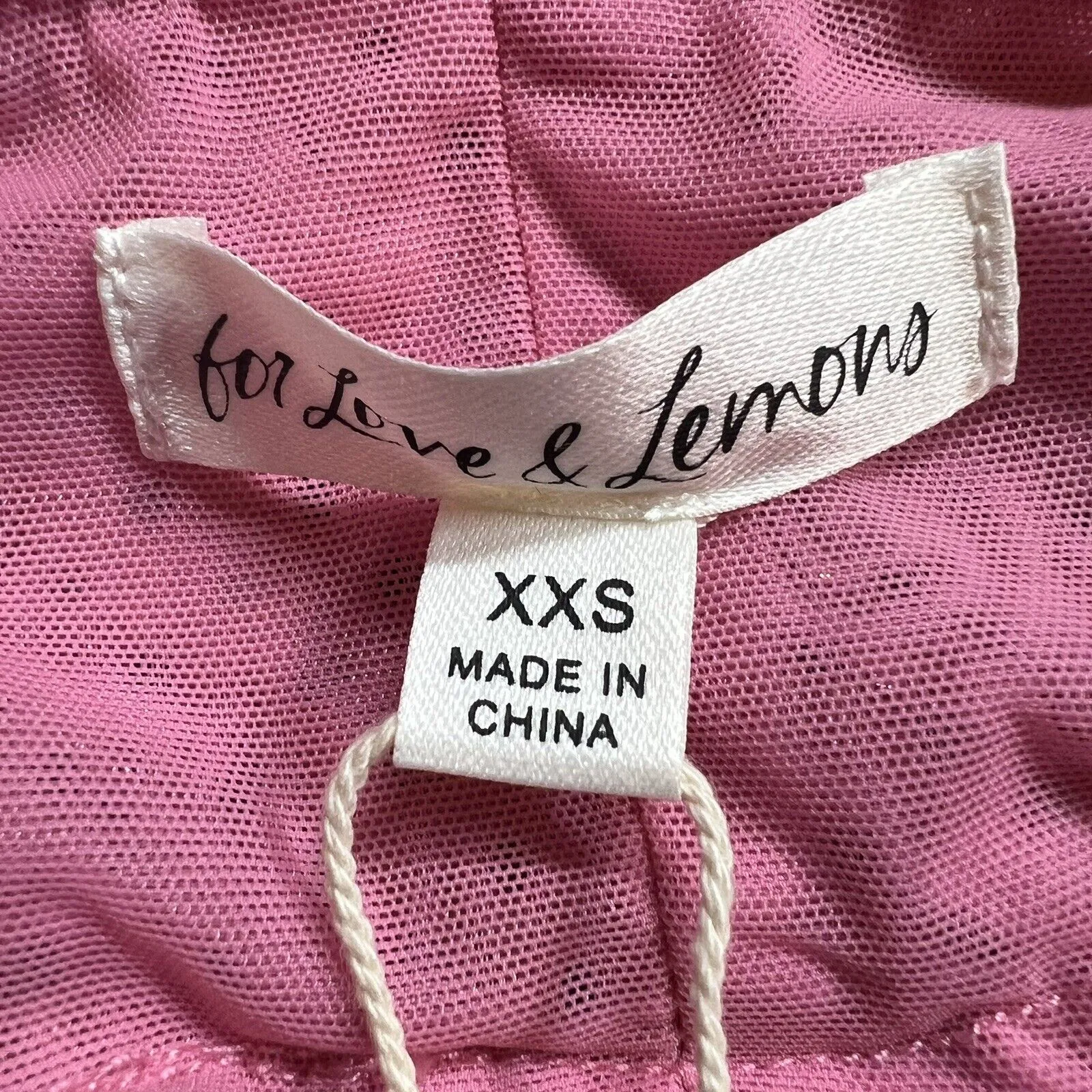 For‎ Love and Lemons Pink Sheer Rhinestone Kiara Shorts XXS New - Image 5