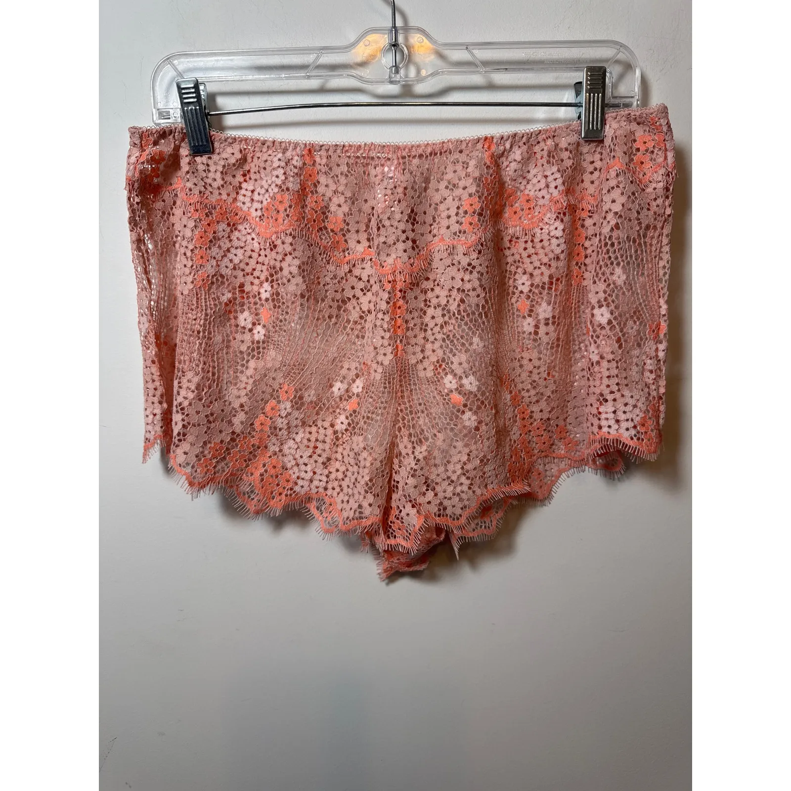 Brand New Victoria's Secret Dream Angels Lace Orange Pink Sleep Shorts Medium - Image 4