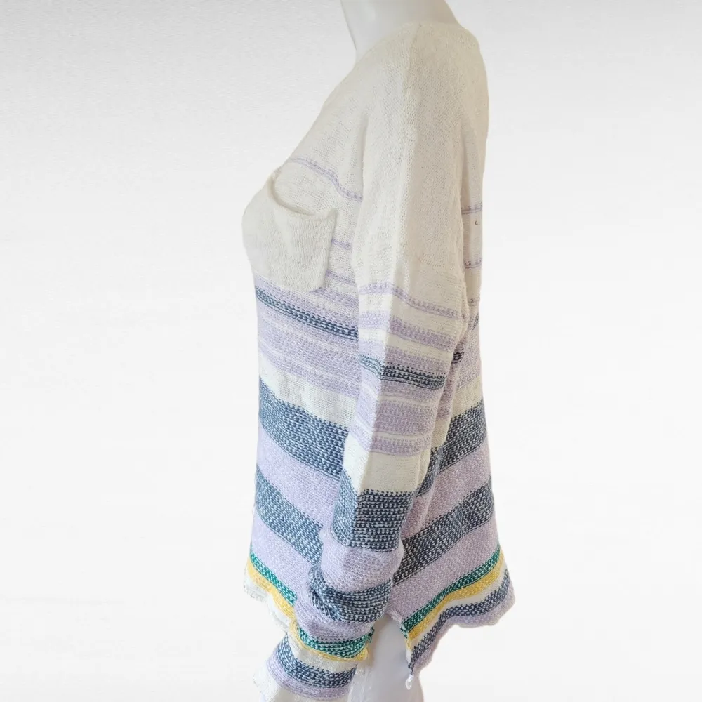 Hem & Thread lilac striped sweater size medium - Image 3