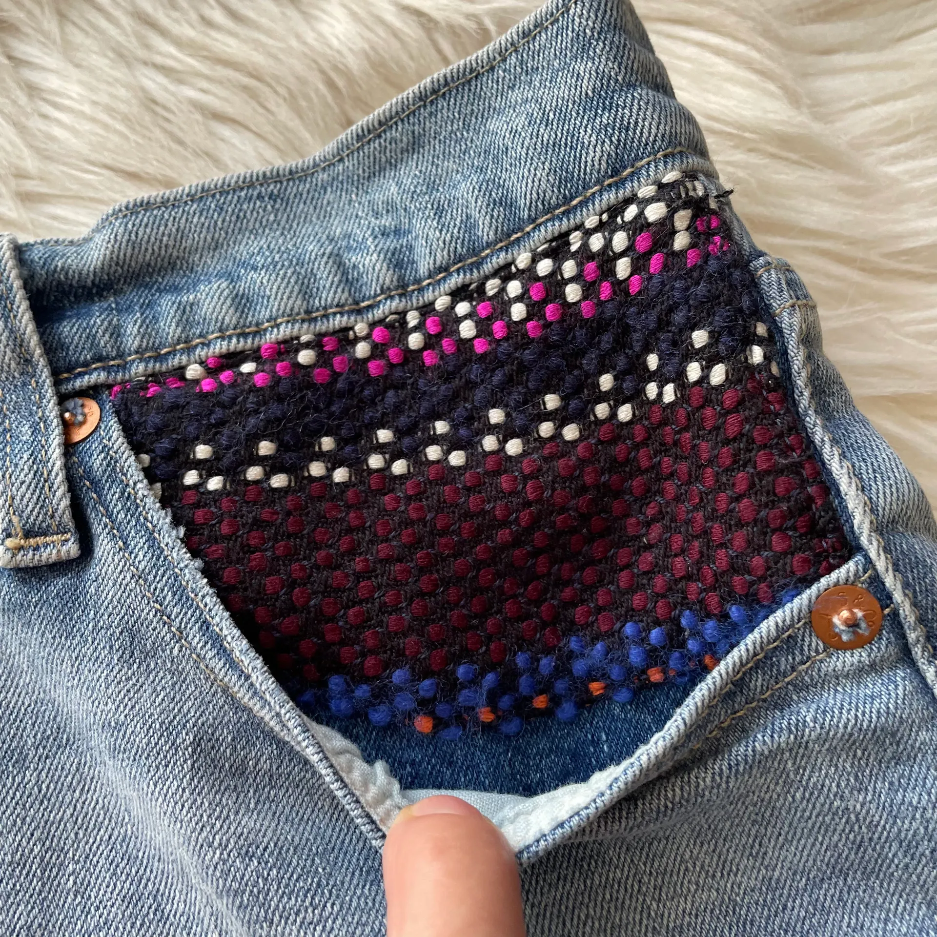 Made & Crafted Patched Pocket 501 Shorts - Image 4