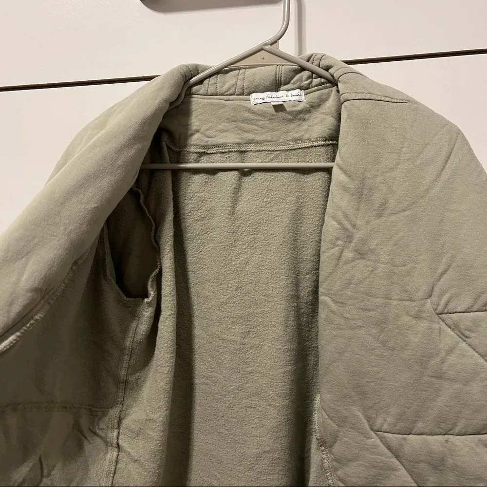 Young Fabulous & Broke Sandrine Quilted Coat Olive Green - Image 7