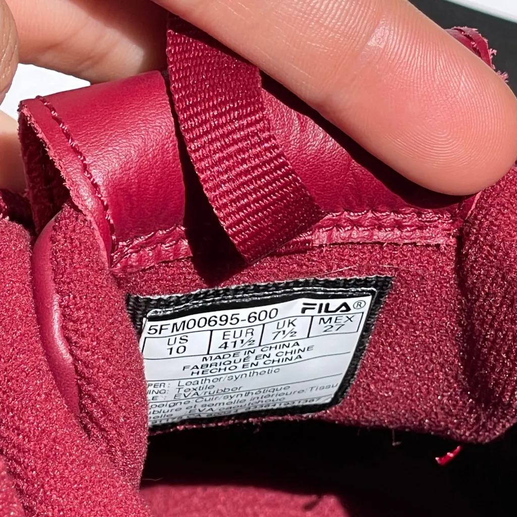 Fila Disruptor II Autumn Burgundy Chunky Sneakers *RARE* - Image 4