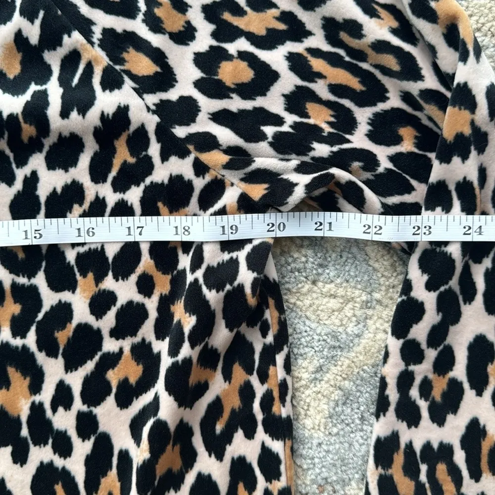 Kate Spade  Velour Sleep Shirt Leopard Medium - Image 7