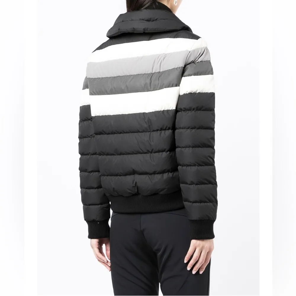 Queenie Down Coat Jacket, Black Rainbow Size XS New w/Tag - Image 9