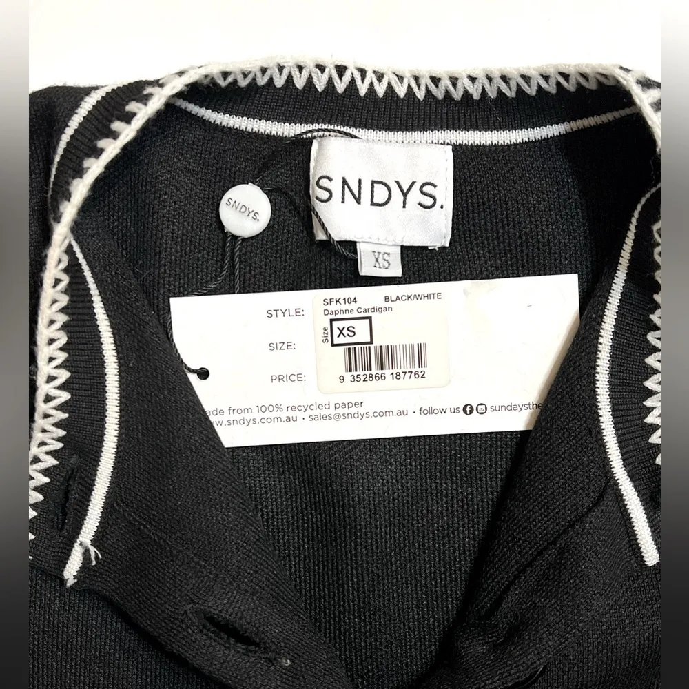 SNDYS Daphne Cardigan in Black, size XS Black - Image 7