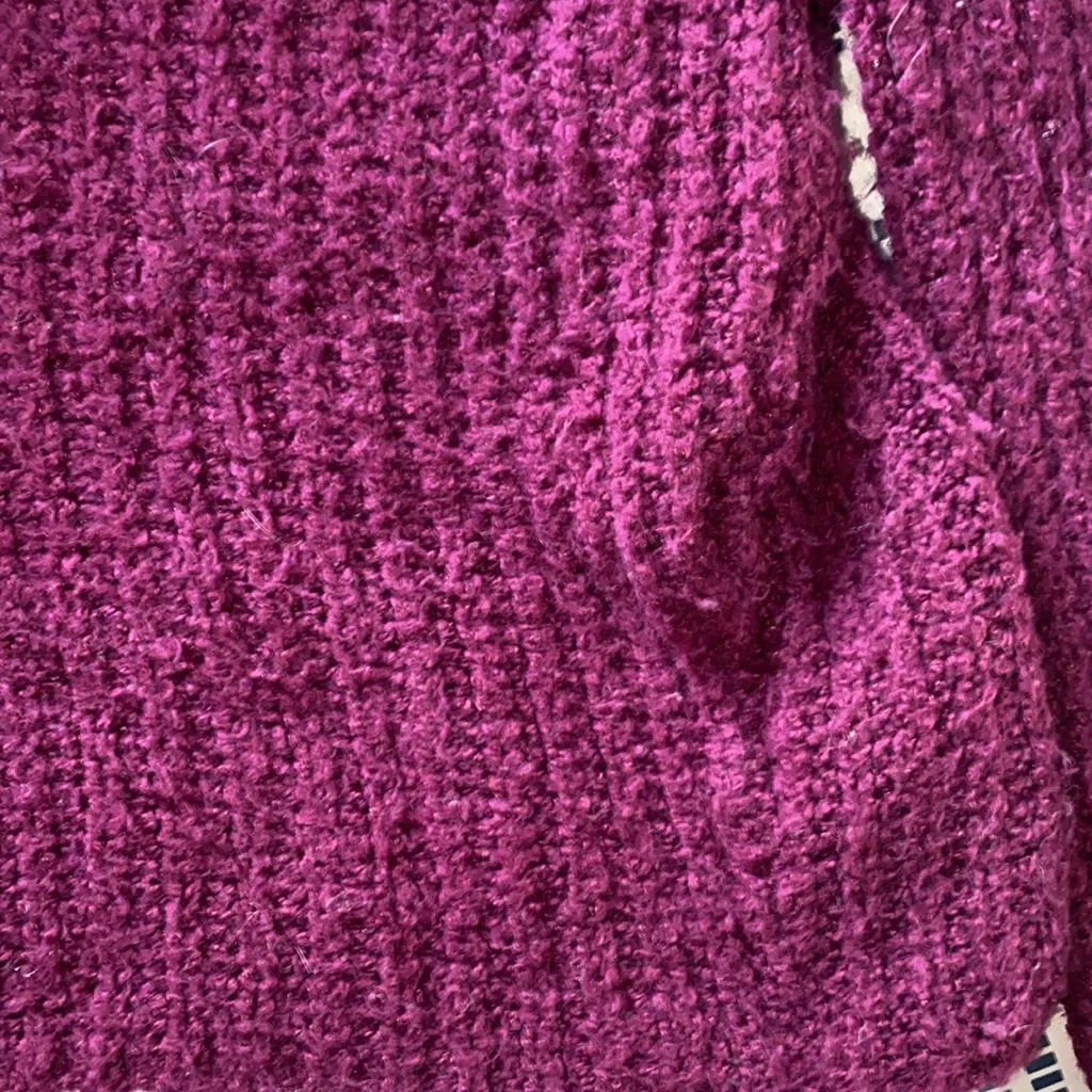 EUC Express Burgundy Cowl Neck Sweater, Size XS - Image 6