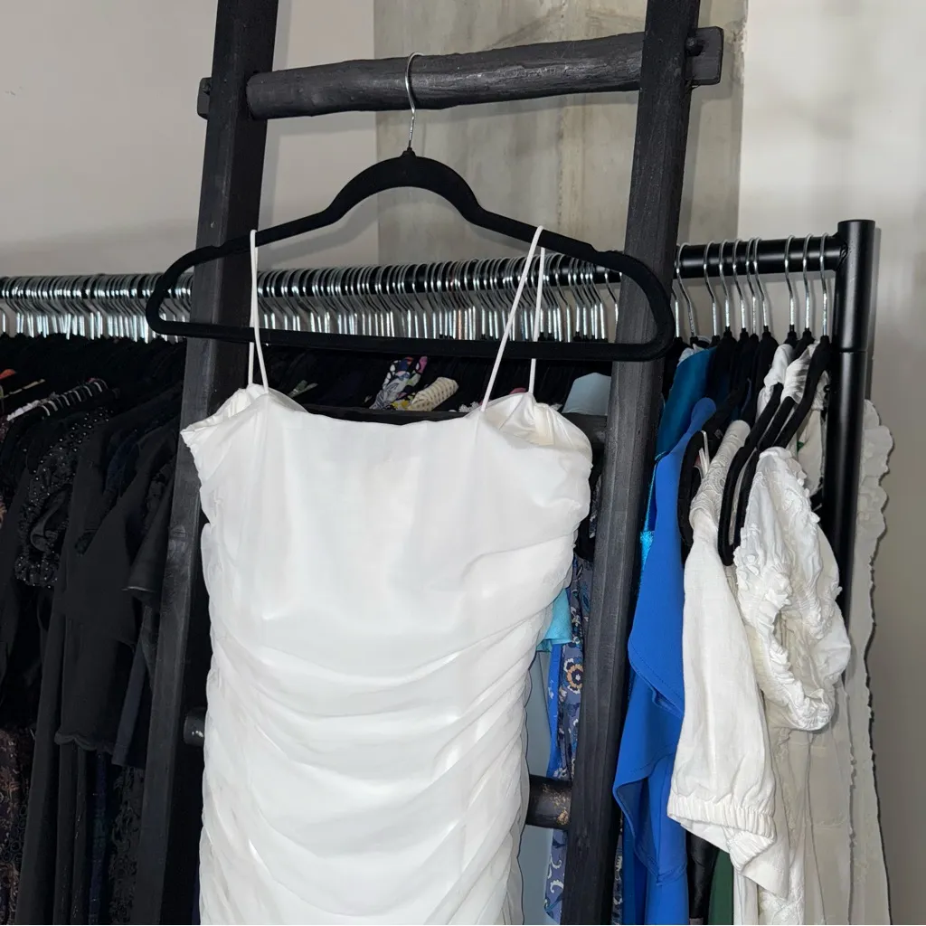 LEAU Dedon Bustier White Mesh Dress Size XL - Image 10